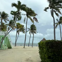 Der Blick aus unserer Unterkunft bei Wind und Wetter
